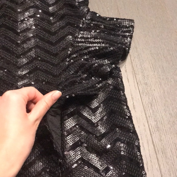 BEBE Black Sequins Mini Dress (S) - Picture 3 of 5